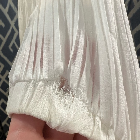 Lulus Always Loving You White Pleated One Shoulder Midi Dress Size L - Picture 3 of 9